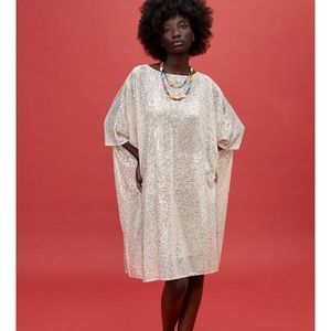 NWT Zara Sequin Knit Cape, S-M
